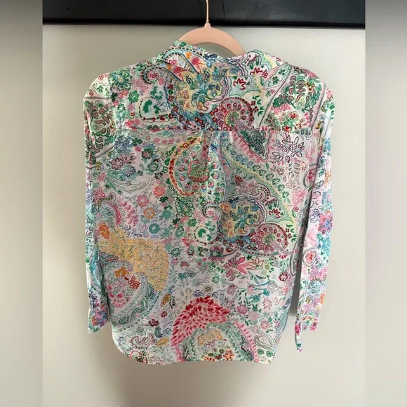Beautiful Watercolor Paisley Button-Down - Picture 5 of 6